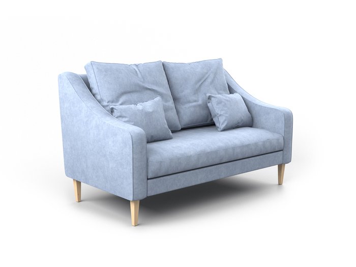 Диван Ричи голубого цвета - лучшие Прямые диваны в INMYROOM