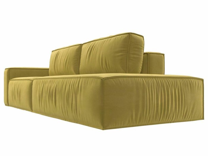 Прямой диван-кровать Прага модерн желтого цвета подлокотник слева - лучшие Прямые диваны в INMYROOM