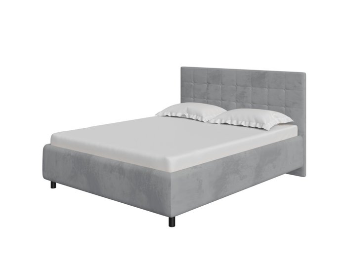 Кровать Como Veda 1 140х200 серого цвета (микрофибра)