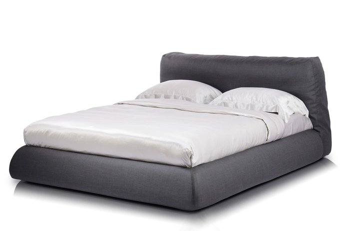 Кровать Husky 180х200 серого цвета с подъемным механизмом и ортопедической решеткой  - купить Кровати для спальни по цене 180149.0