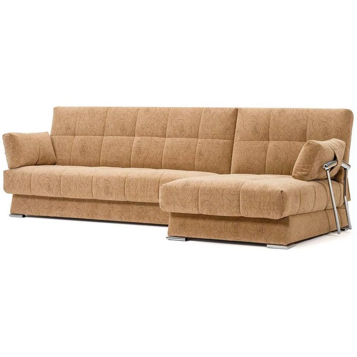 Угловой диван-кровать Дудинка Roses бежевого цвета - купить Угловые диваны по цене 61990.0