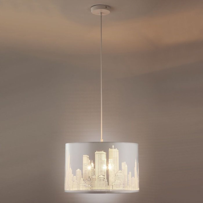 Подвесной светильник с узором 50066/3 белый City - лучшие Подвесные светильники в INMYROOM