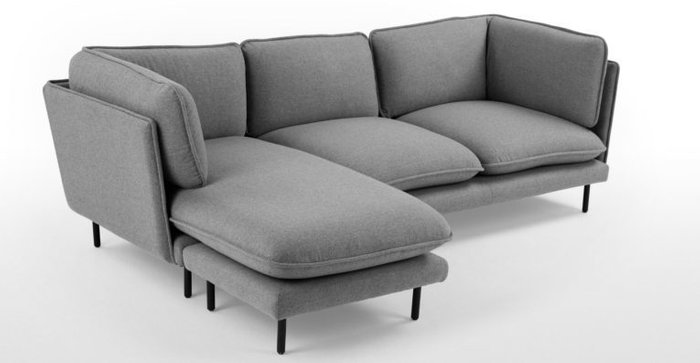 Угловой диван Wes серого цвета - купить Угловые диваны по цене 83900.0