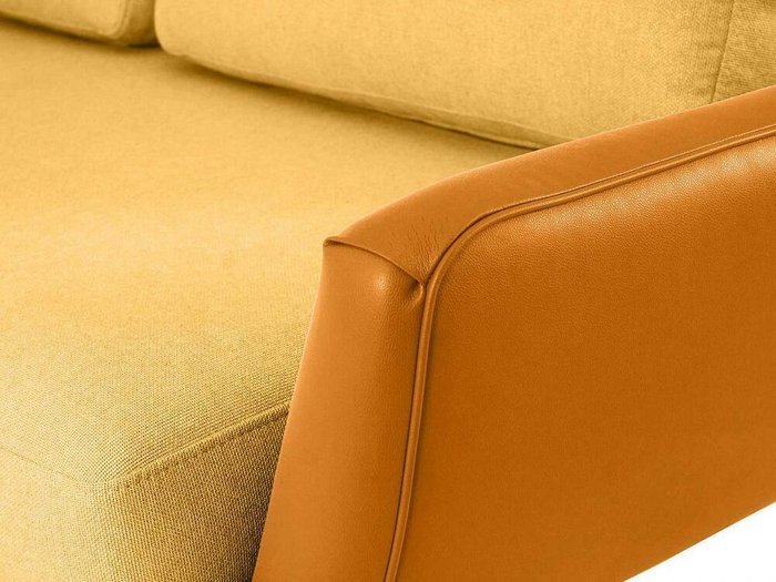 Угловой диван Ispani желто-оранжевого цвета - лучшие Угловые диваны в INMYROOM