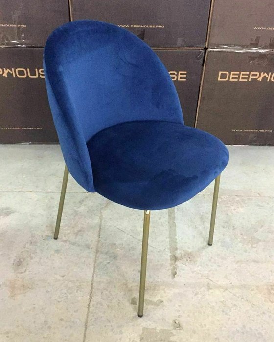 Стул Дижон темно-синего цвета - лучшие Обеденные стулья в INMYROOM