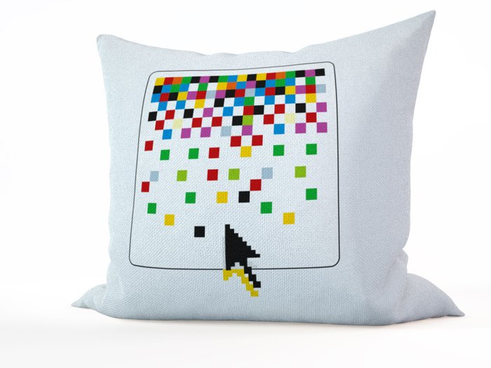 Декоративная подушка: Россыпь пикселей