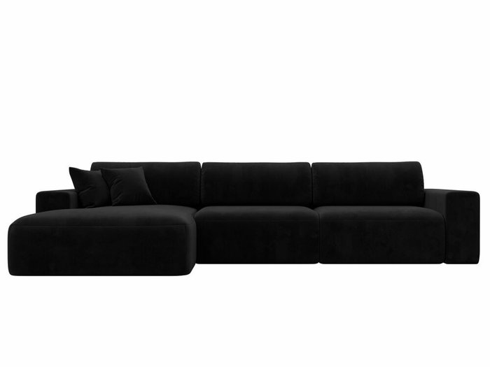 Угловой диван-кровать Лига 036 Классик Лонг черного цвета левый угол - купить Угловые диваны по цене 109999.0