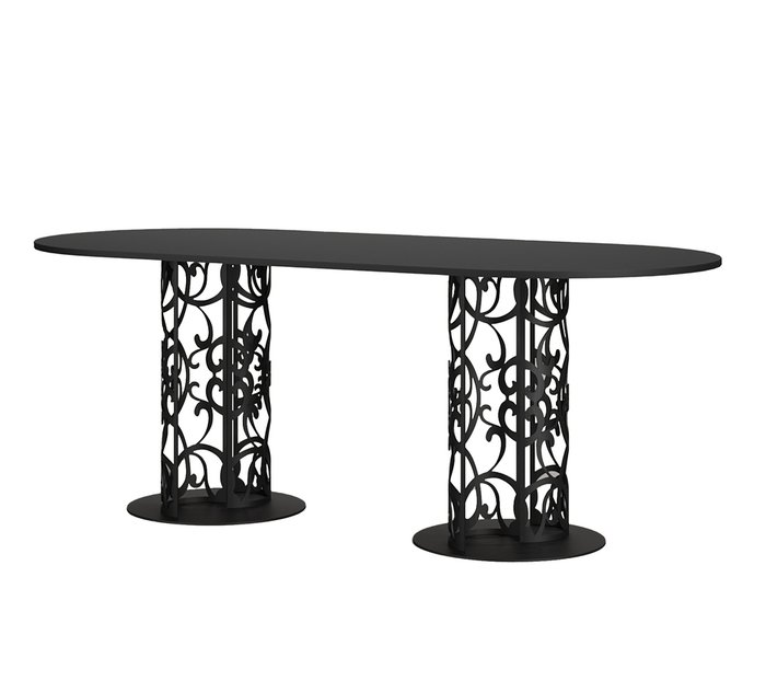 Обеденный стол Орнамент черного цвета