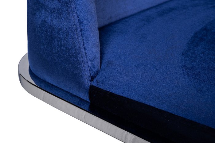 Стул в обивке из велюра синего цвета  - лучшие Обеденные стулья в INMYROOM