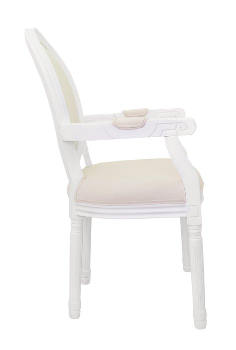 Стул Volker arm beige+white бежевого цвета - купить Обеденные стулья по цене 27500.0 Стул Volker arm beige+white бежевого цвета - купить Обеденные стулья по цене 27500.0
