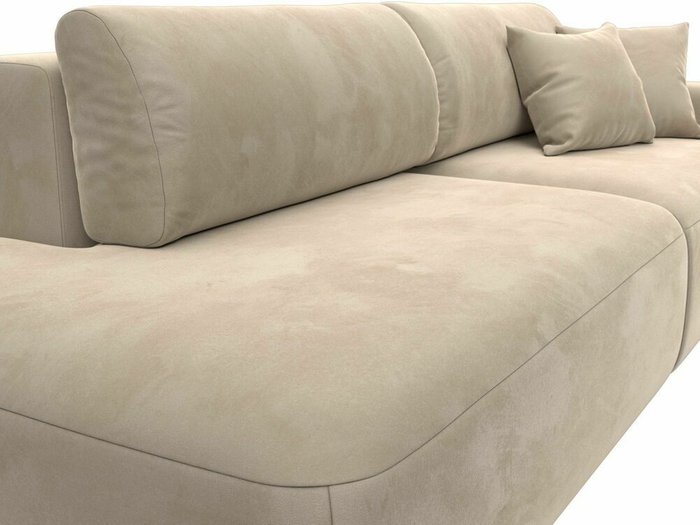 Диван-кровать Лига 036 Модерн бежевого цвета с правым подлокотником - лучшие Прямые диваны в INMYROOM