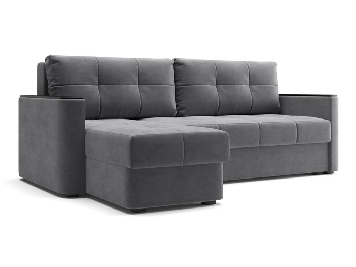 Диван-кровать угловой Юджин серого цвета - купить Угловые диваны по цене 26400.0