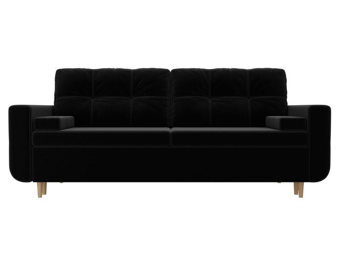 Прямой диван-кровать Кэдмон черного цвета - купить Прямые диваны по цене 41990.0
