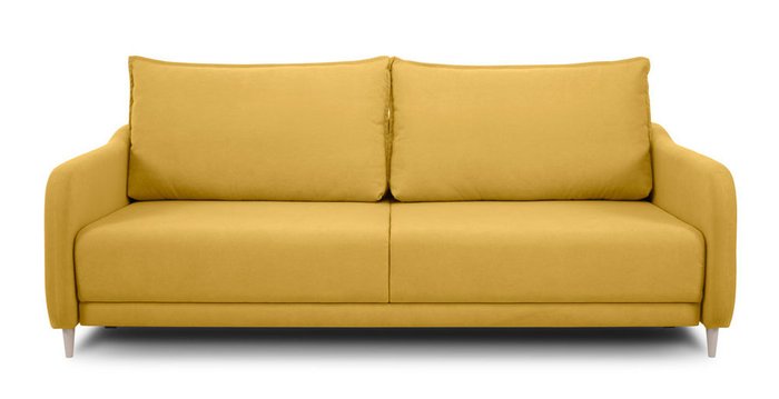 Прямой диван-кровать Бьёрг желтого цвета