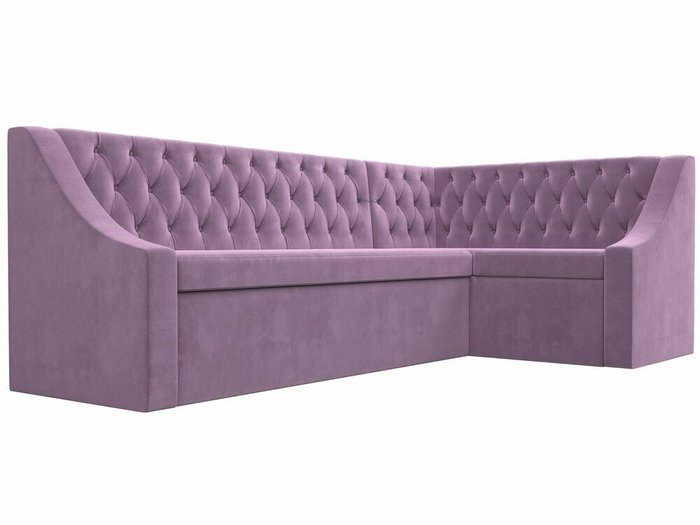 Кухонный угловой диван-кровать Мерлин сиреневого цвета правый угол - лучшие Угловые диваны в INMYROOM