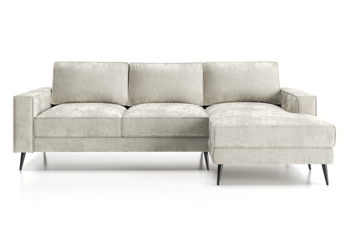 Угловой диван-кровать Мэдисон с оттоманкой серого цвета - купить Угловые диваны по цене 156220.0