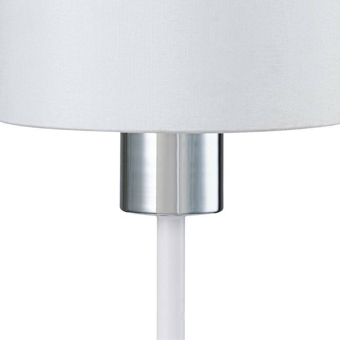 Настольная лампа Denver 1109/1 White/Silver (ткань, цвет белый) - лучшие Настольные лампы в INMYROOM Настольная лампа Denver 1109/1 White/Silver (ткань, цвет белый) - лучшие Настольные лампы в INMYROOM