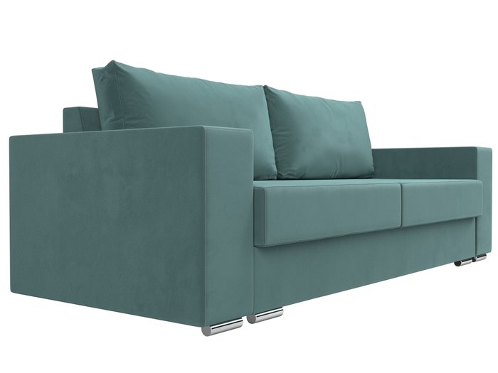 Прямой диван-кровать Исланд бирюзового цвета - лучшие Прямые диваны в INMYROOM