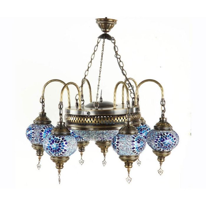 Подвесная люстра Марокко из металла и стекла  - купить Подвесные люстры по цене 39990.0