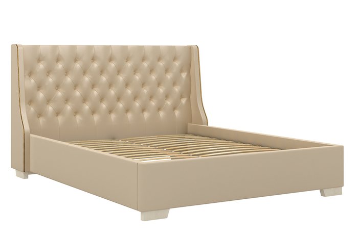 Кровать Кантри бежевого цвета 160х200 - купить Кровати для спальни по цене 30589.0