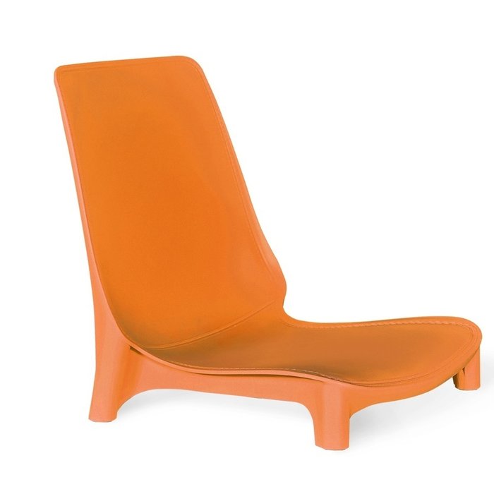 Стул Cecil оранжевого цвета с белыми ножками - купить Обеденные стулья по цене 3470.0