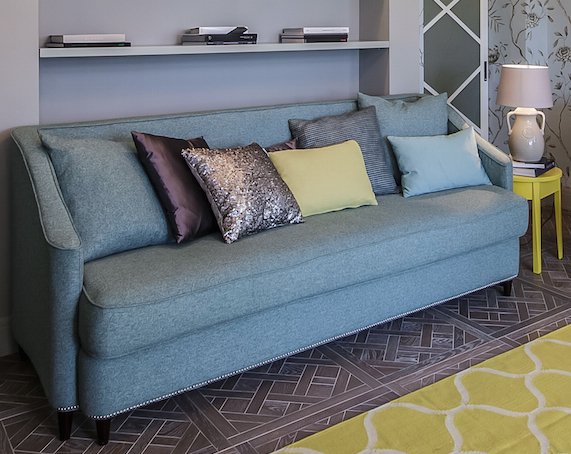 Трехместный диван Фокстрот серого цвета - купить Прямые диваны по цене 79750.0
