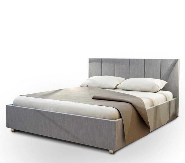 Кровать с подъемным механизмом Merope 140х190 серого цвета