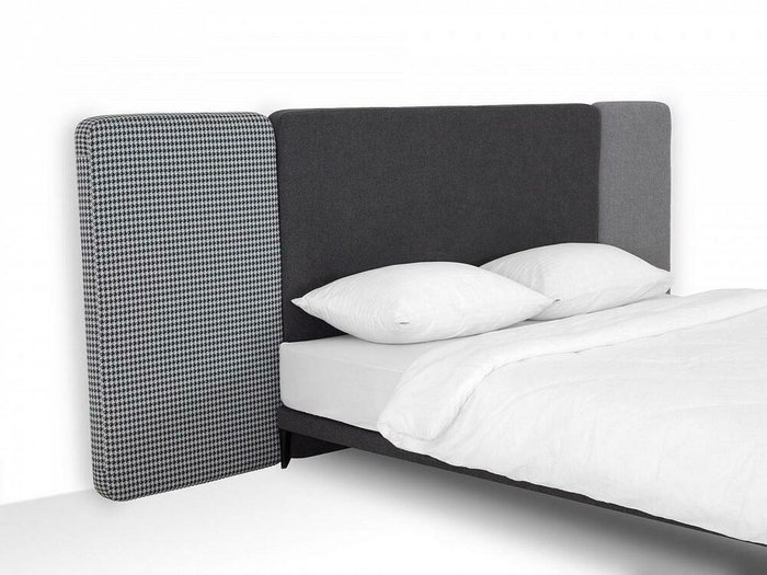 Кровать Licata 140х200 композиция 5 серого цвета - лучшие Кровати для спальни в INMYROOM
