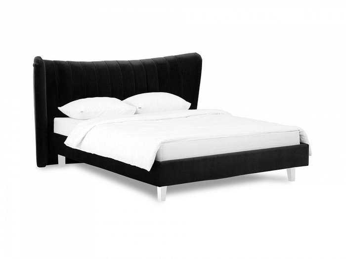 Кровать Queen Agata L 160х200 черного цвета - купить Кровати для спальни по цене 50880.0