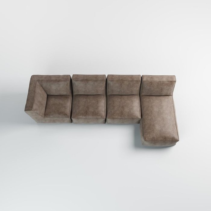 Диван модульный бескаркасный Quadro коричневого цвета - купить Бескаркасная мебель по цене 124875.0