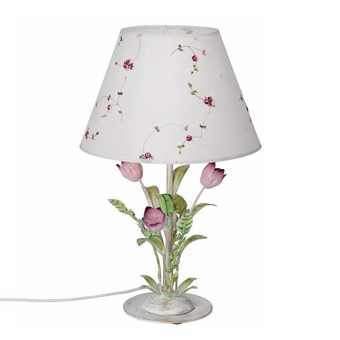 Настольная лампа с тюльпанами