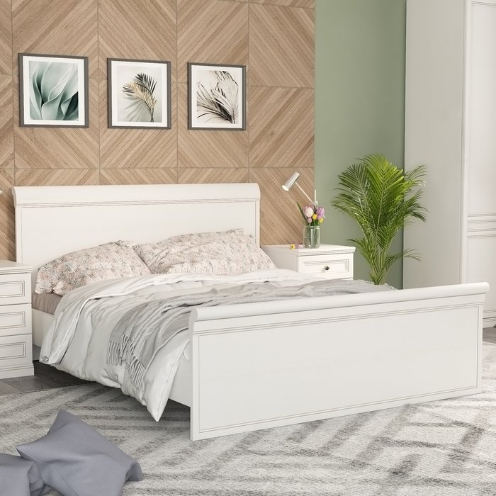 Кровать Белладжио 140х200 белого цвета - купить Кровати для спальни по цене 40800.0