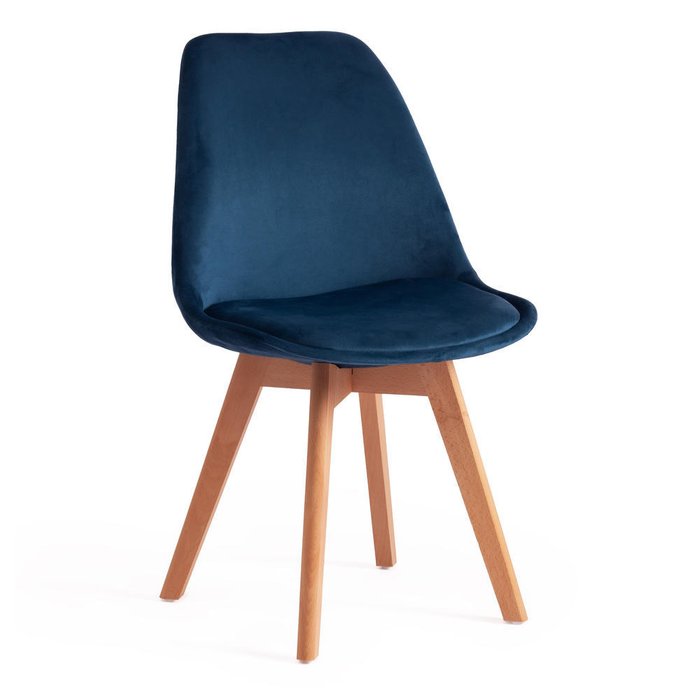 Набор из четырех стульев Tulip синего цвета