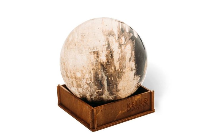 Декоративный шар из окаменелого дерева 383623 - купить Фигуры и статуэтки по цене 5150.0