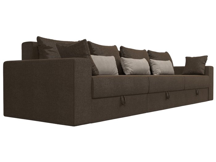 Прямой диван-кровать Мэдисон Long коричнево-бежевого цвета - лучшие Прямые диваны в INMYROOM