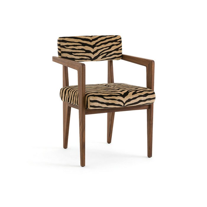 Кресло Izag с принтом бежево-коричневого цвета