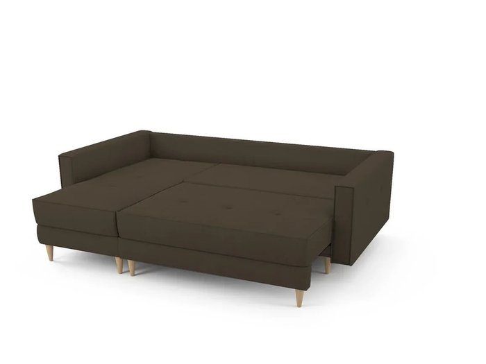Диван-кровать Отто левый темно-коричневого цвета - купить Угловые диваны по цене 73800.0