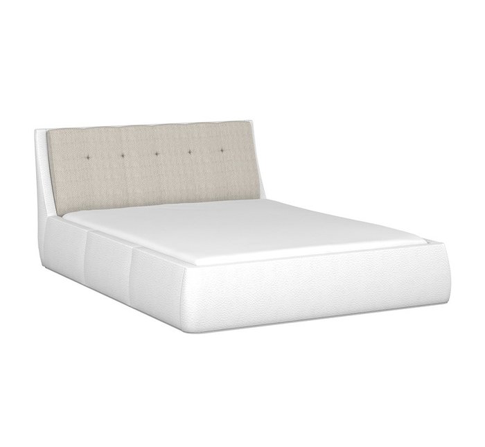 Кровать Гесиона 160х200 белого цвета с подъемным механизмом  - купить Кровати для спальни по цене 41515.0