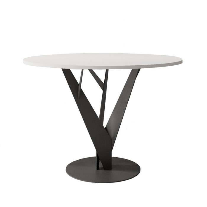 Обеденный стол Крона черно-белого цвета 
