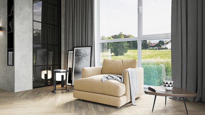 Кресло Ибица бежевого цвета - лучшие Интерьерные кресла в INMYROOM