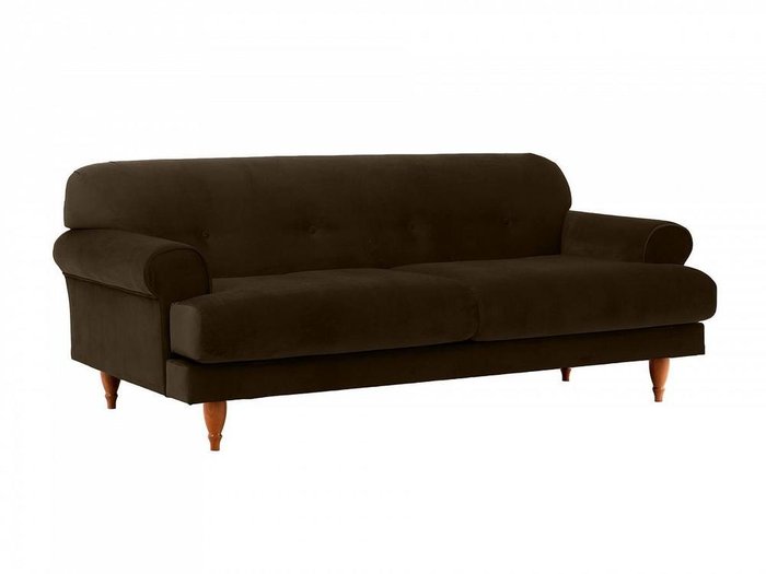 Диван Italia темно-коричневого цвета - купить Прямые диваны по цене 70740.0