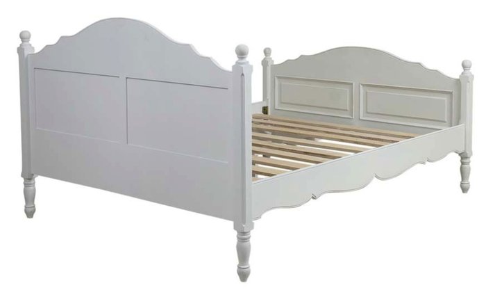 Кровать Марсель белого цвета 140х190   - лучшие Кровати для спальни в INMYROOM