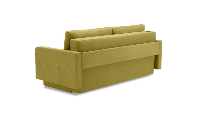 Прямой диван-кровать Бостон Лайт желто-зеленого цвета - лучшие Прямые диваны в INMYROOM