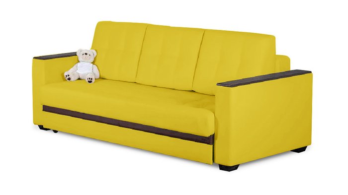 Прямой диван-кровать Адамс Лайт желтого цвета