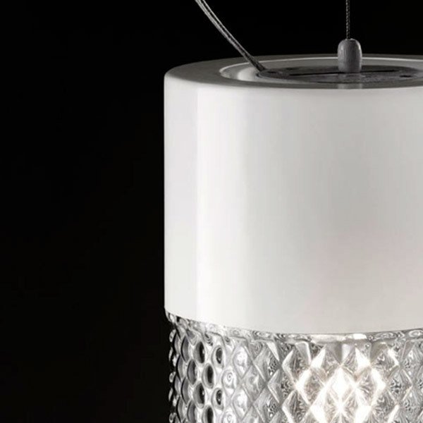 Подвесной светильник  Fabbian BECKYиз комбинации прозрачного и матово-белого стекла - купить Подвесные светильники по цене 17090.0