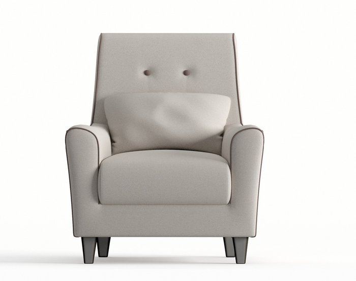 Кресло Мерлин в обивке из велюра кремового цвета - купить Интерьерные кресла по цене 11290.0