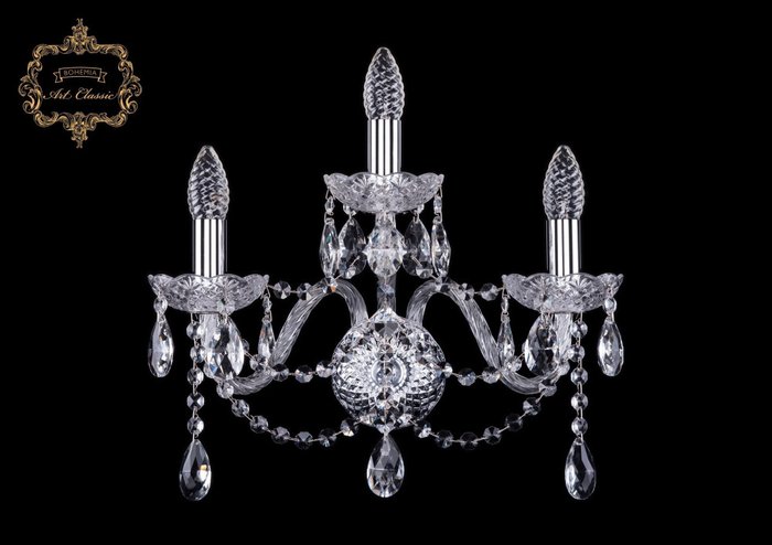 Хрустальное бра Art Classic 45271 10.12.2+1.165.Cr.Sp подсвечник с подвесками