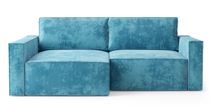 Угловой диван-кровать Софт сине-зеленого цвета левый - купить Угловые диваны по цене 58830 Угловой диван-кровать Софт сине-зеленого цвета левый - купить Угловые диваны по цене 58830