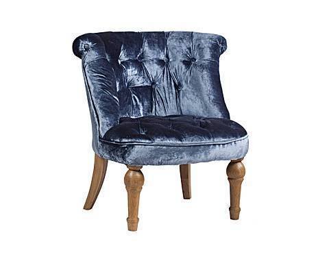 Кресло Sophie Tufted Slipper Chair синего цвета - купить Интерьерные кресла по цене 28000.0