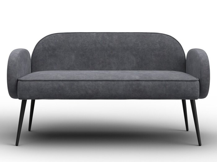 Диван Лига-086 в обивке из велюра темно-серого цвета - купить Прямые диваны по цене 27990 Диван Лига-086 в обивке из велюра темно-серого цвета - купить Прямые диваны по цене 27990